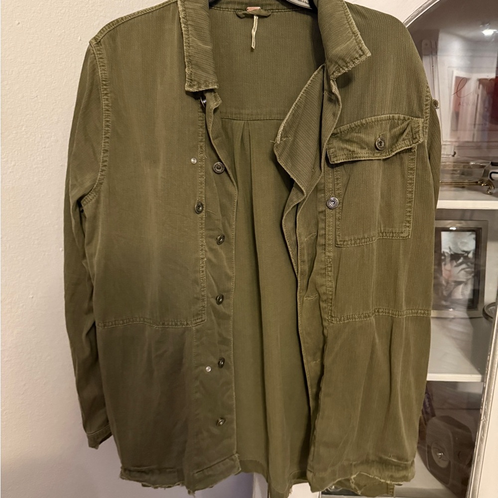 Free People Olive Green Women's Jacket